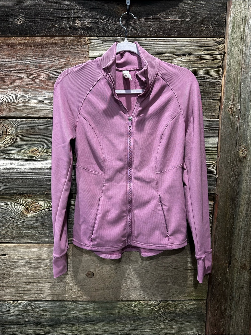 90 Degree By Reflex Purple Zip-Up Rib Legend Jacket